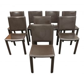 Room & Board Maria Yee Madrid Leather Chairs - Set of Eight. Original Price: $2,392