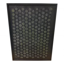 Original Artwork Black Textured Circle Art Painting. Original Price: $2,800