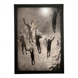 Custom Framed Swimmers Black + White Photograph. Original Price: $1,000