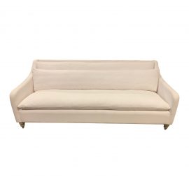 NEW Custom Design Ruby Down Filled Sloped Arm Sofa. Original Price: $4,075