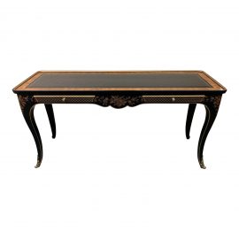 Drexel Heritage Chinoiserie Oak Black + Gold Console