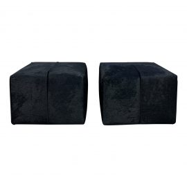B & B Italia Antonio Citterio P60 Hide Ottomans - a Pair. Original Price: $3,870