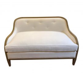 NEW Custom Design Brooklyn Linen Settee. Originla Price: $2,139