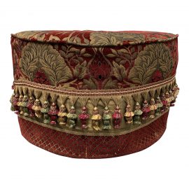 Custom Round Tufted Ottoman + Fringe