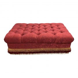 Custom Storage Tufted Ottoman + Fringe + Casters