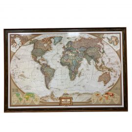 National Geographic Custom Framed World Map