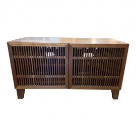 Crate & Barrel Marin Shiitake Finish Media Stand