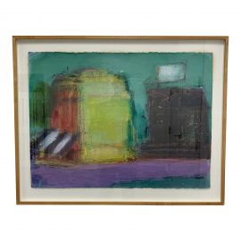 Susan Light Original Artwork "Mauve Street" 1988 Oil on Paper