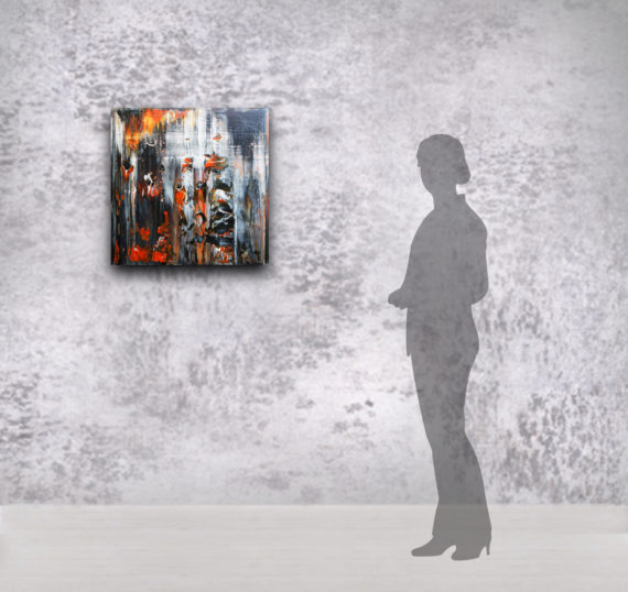 Abstracto No 5 – Inferno (7-16-2015) 28×28 Installation