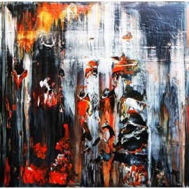 Jose Maria Clark "Inferno" Acrylic on Canvas