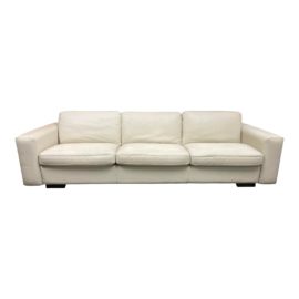 Italian Gamma Kelly Leather Sofa. Original Price: $3,500