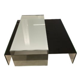 Design Within Reach Niels Bendtsen's Glass Nesting Coffee Tables. Original Price: $3,500