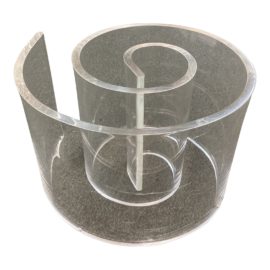 Mid-20th Century Lucite Swirl Cocktail Table