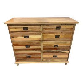 Indonesian Wood 8-Drawer Dresser