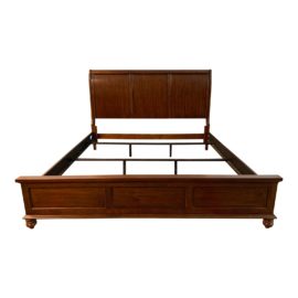 Eastern King Bassett Furniture Wood Sleigh Bed Frame