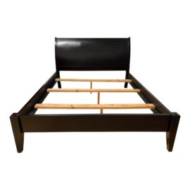 Crate & Barrel California King Black Finish Bed Frame