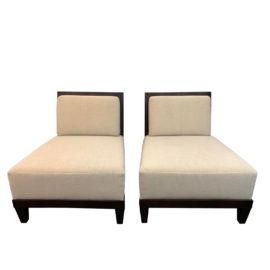 Barbara Barry HBF Carmel Armless Chair- a Pair. Original Price: $5,600