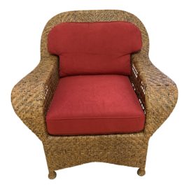 Late 20th Century Fong Brothers Co Manila Rattan Club Chair