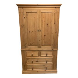 A. Furniture Solid Pine Clothing Armoire