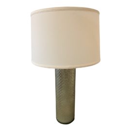 Ethan Allen Lattice Glass Table Lamp With Shade.  Original Price: $410