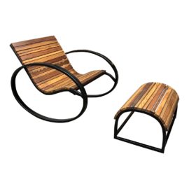 Shiner International Joe Manus Pant Rocker & Ottoman. Original Price: $1,600