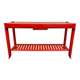Lilian August Red Lacquer Console Table