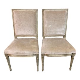 Vintage Louis XVI Style Side Chairs- a Pair