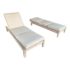 Pair of Restoration Hardware Teak Lounge Chairs. Original Price: $3,190