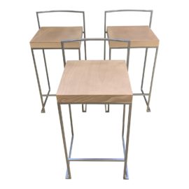 La Palma Enzo Berti Cubo Counter Stools - Set of 3