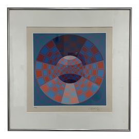 Victor Vasarely Custom Framed + Signed Serigraph 121/359