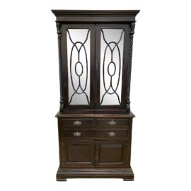 19th Century British Colonial Two Piece Hutch