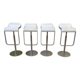 LaPalma Lem Piston Leather Stools - Set of Four. Original Price: $3,990