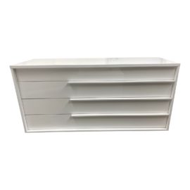 Modani White Gloss Lea Four Drawer Dresser