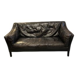 Timothy Oulton Halo Groucho Distressed Leather Loveseat