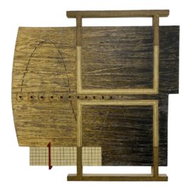 Lucy Maki "Brackets" Mixed Media Wall Sculpture. Original Price: $3,000