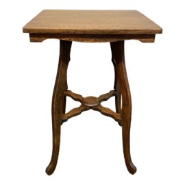 Mid 20th Century Tiger Flame Oak Side Table