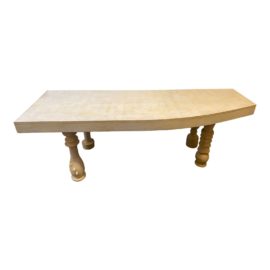 Late 20th Century Custom Post Modern Tiered + Cantilevered Faux Stone Console/Desk