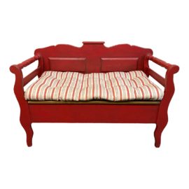 Ballard Designs Red Bench. Original Price: $899