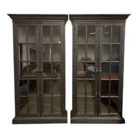 Restoration Hardware French Casement Double-Door Cabinet- a Pair. Original Price: $7,410