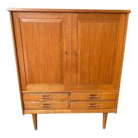 Mid 20th Century Danish Teak Four Drawer Cabinet