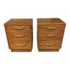 Mid 20th Century Oak Nightstands-a Pair