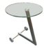 Glass + Chrome Side Table