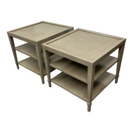 Barbara Barry Baker Furniture Tableau Plume End Tables- a Pair. Original Price: $10,200