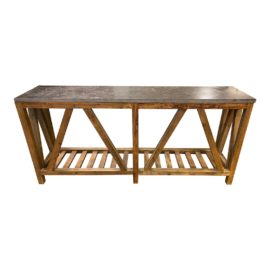 Crate & Barrel Bluestone Console Table