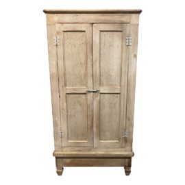 Late 20th-Century Shabby Chic Armoire Media Cabinet
