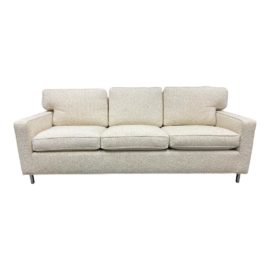 Custom Designed Nubby Cotton Three Seater Sofa