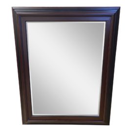 Contemporary Black + Burgundy Wall Mirror