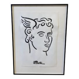 Alfredo Muccino Custom Framed Original Ink Drawing