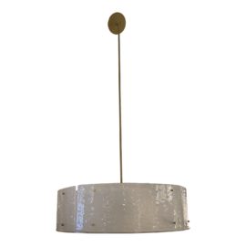 Hammerton Frosted Granite Glass Drum Chandelier. Original Price: $2,495