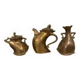 Michael Lambert Signed Dancing & Strutting Pottery - Set of 3